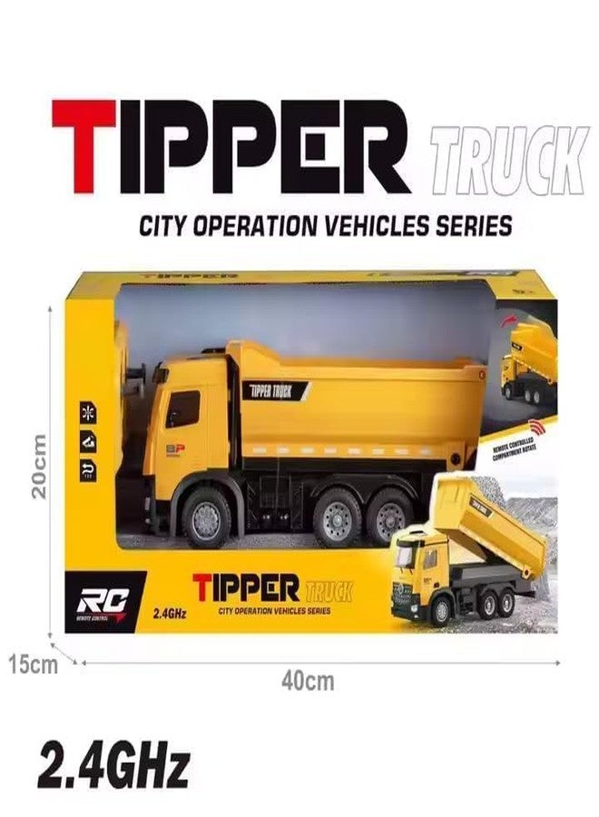 EXOMOON Remote Control Tipper Truck - 2.4GHz RC Construction Vehicle Toy with Lifting Bed & Multi-Wheel Design(RC Truck) - Image 2